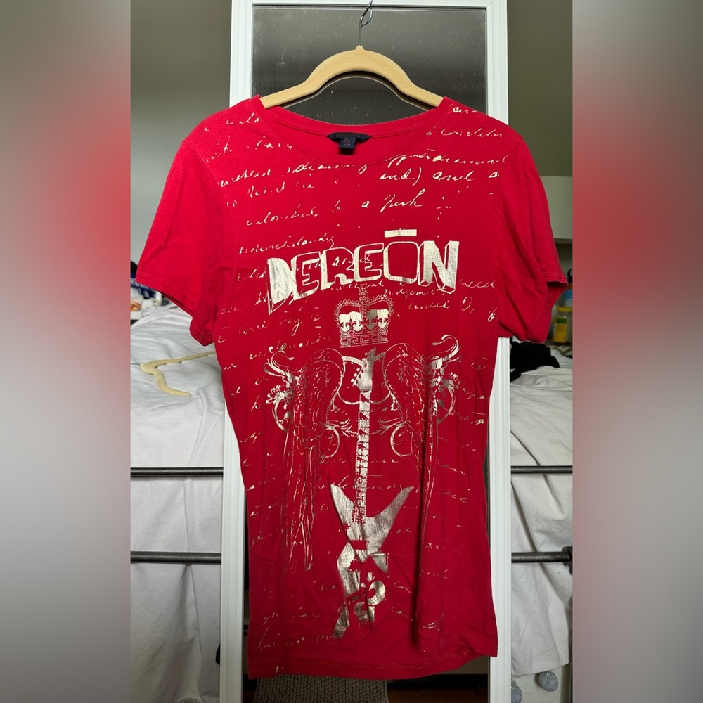 Dereon Red/Gold Printed T-shirt